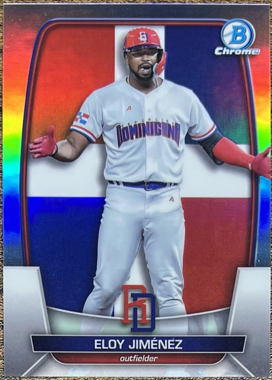 Eloy Jiménez 2023 Bowman Chrome Refractor #398/499 Dominican Republic #WBC-26