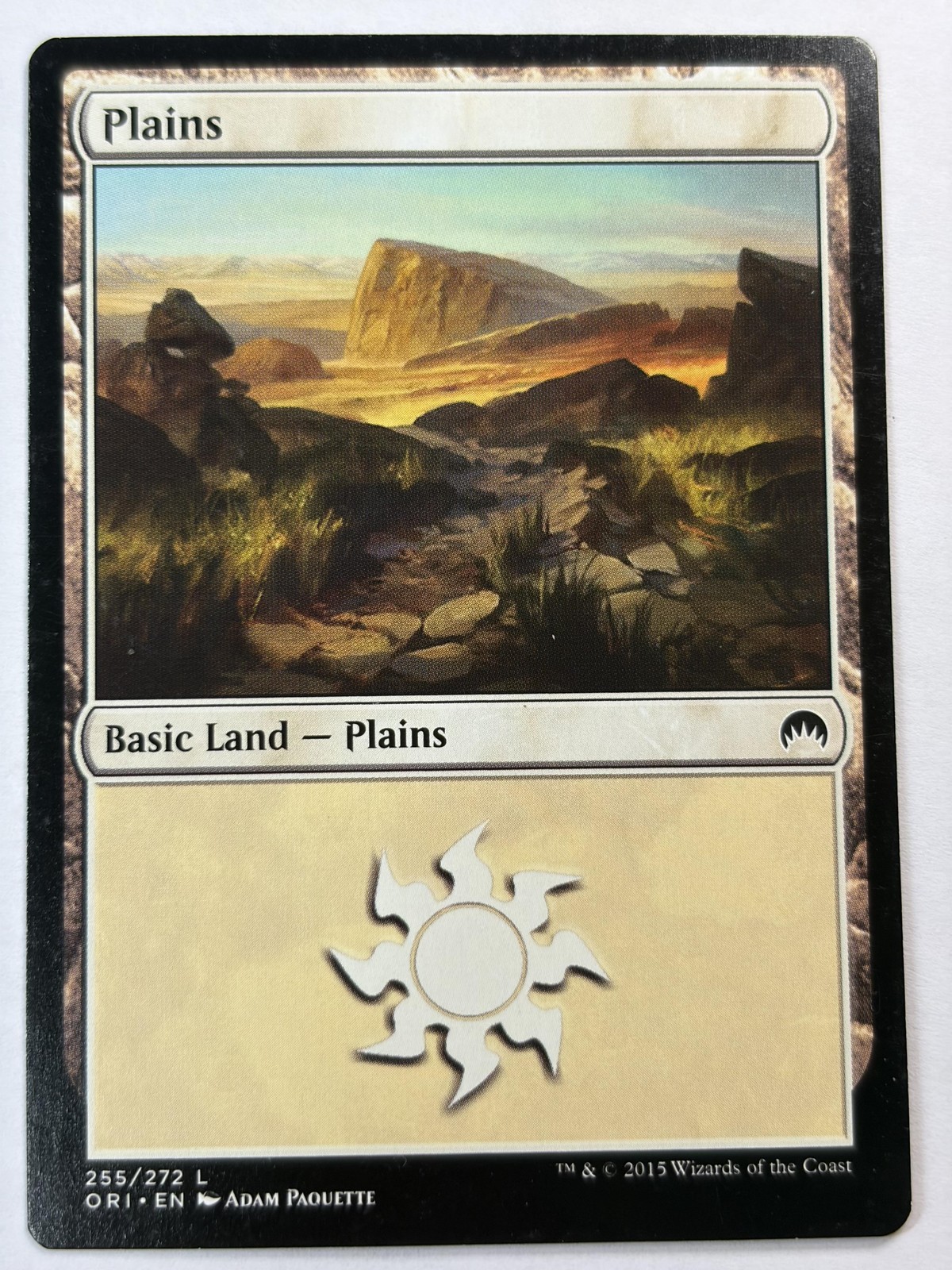 2015 Wizards Of The Coast Plains #255/272 L Magic Origins MTG NM Basic Land