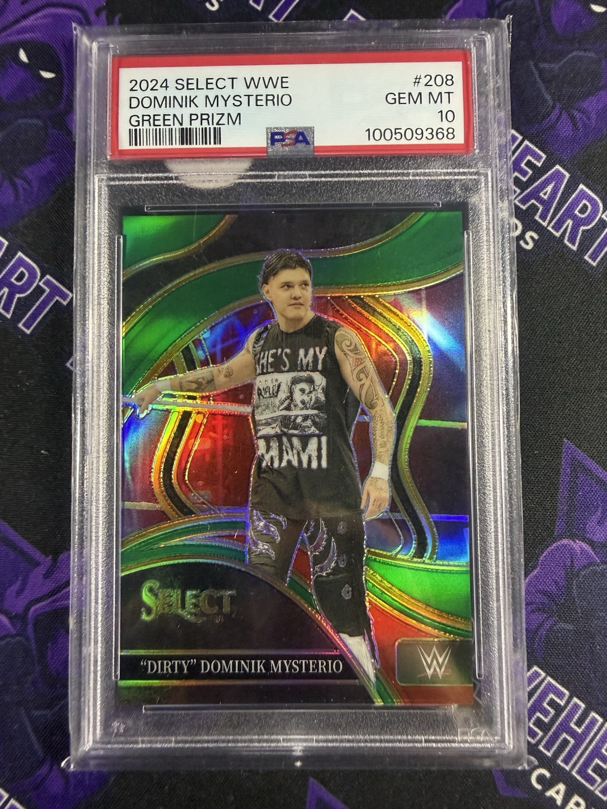 2024 Panini Select WWE Dominik Mysterio Ringside Green #5/5 PSA 10
