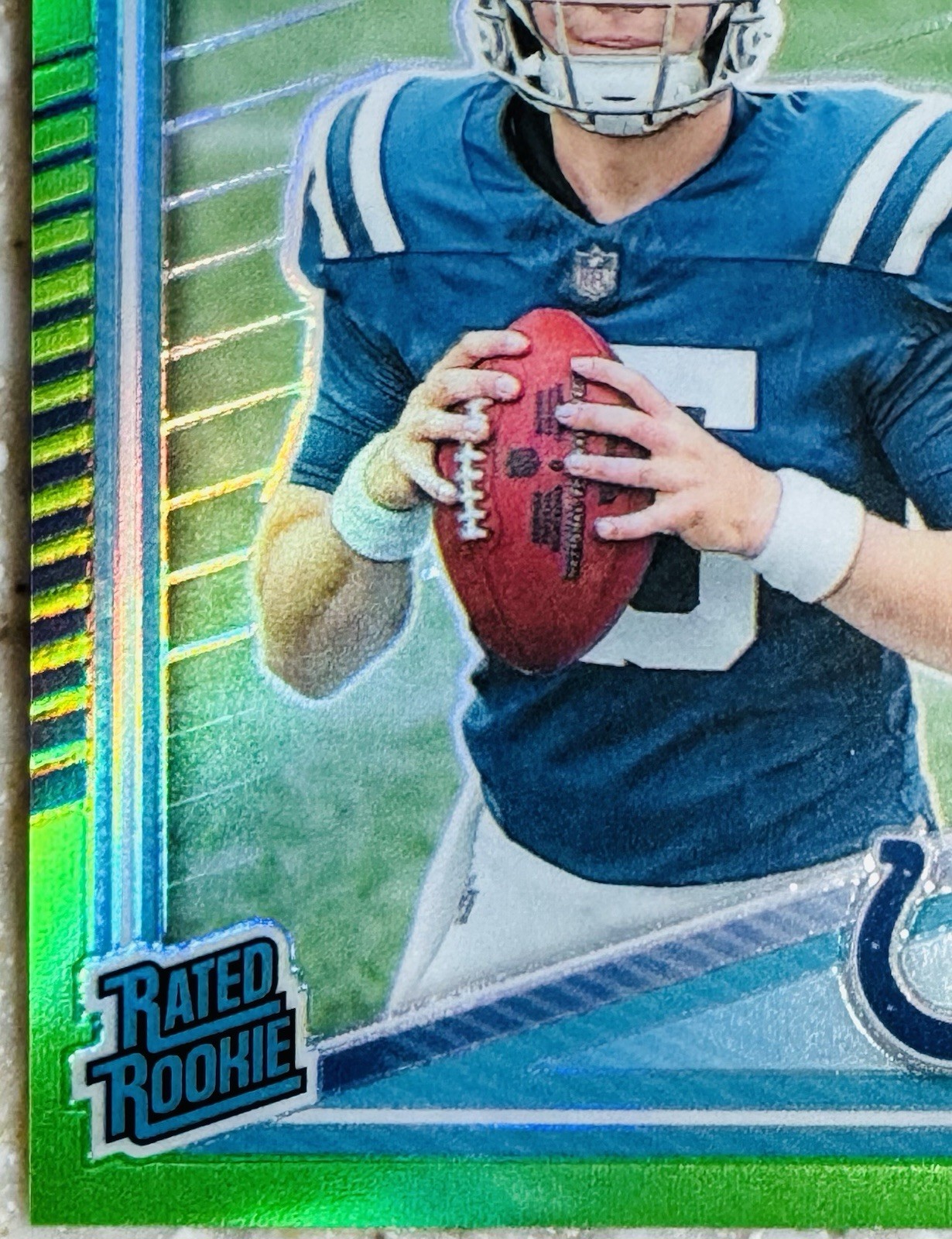 2025 Panini Donruss Optic Riley Leonard RR Neon Green Refractor #255 /199 Colts