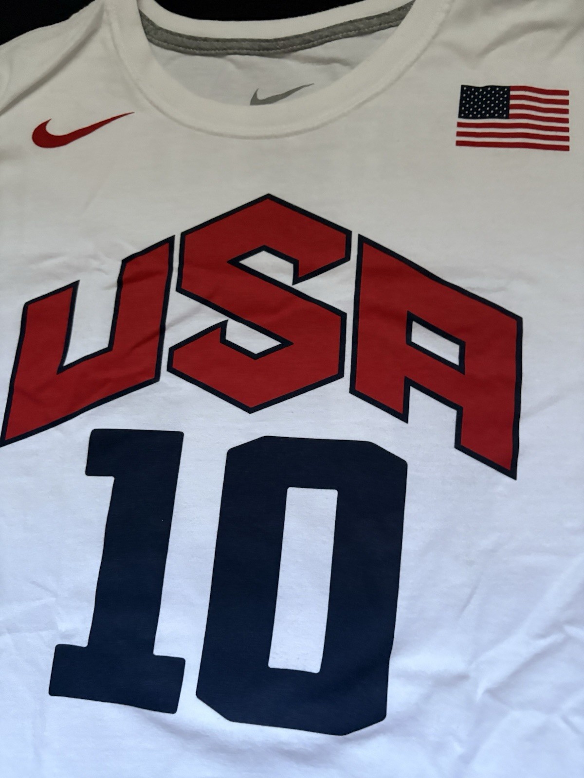 Nba Olympic Usa 10 Kobe Bryant Short Sleeve Shirt