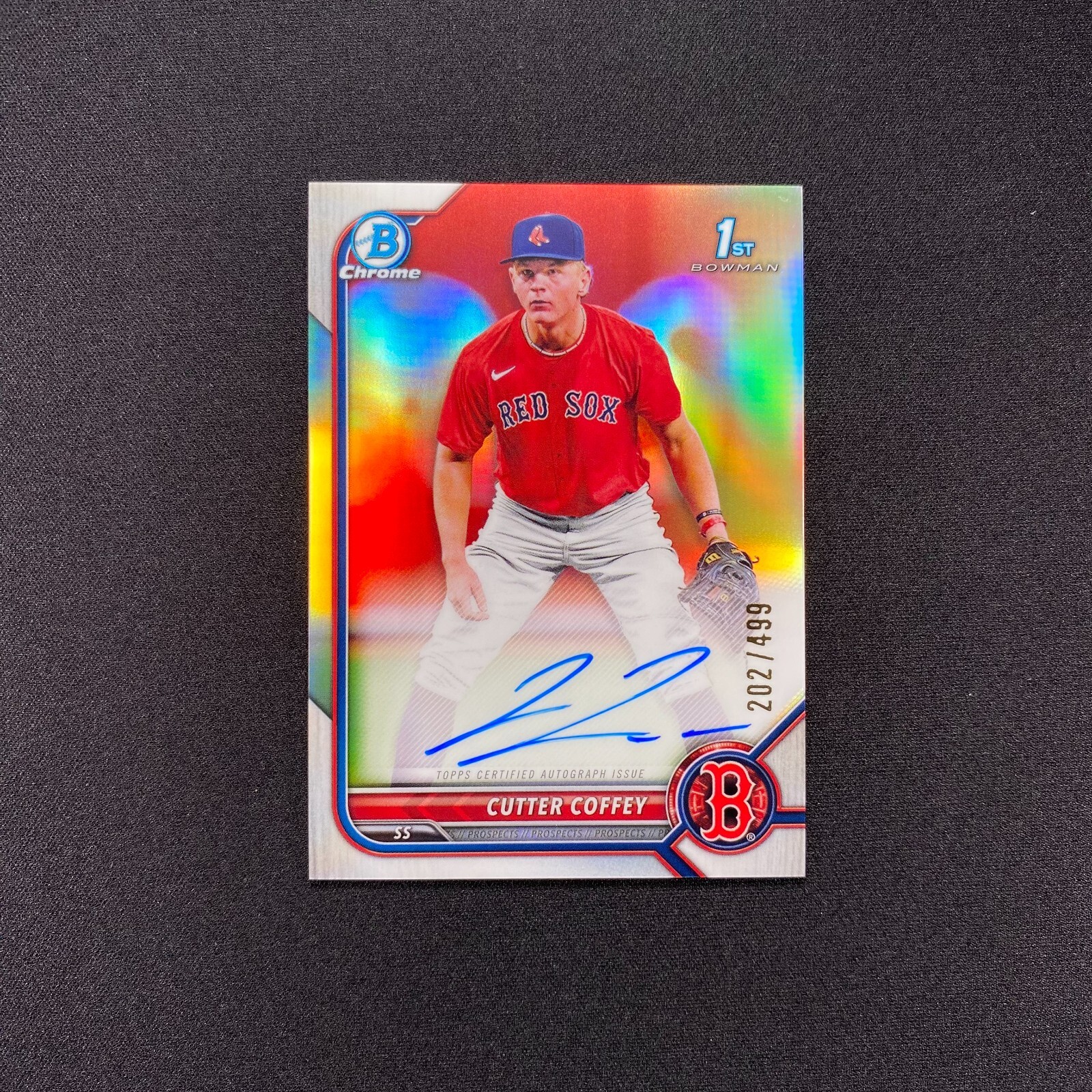 2022 Bowman Draft Cutter Coffey 1st Chrome Auto /499 Refractor Autograph CDA-CC