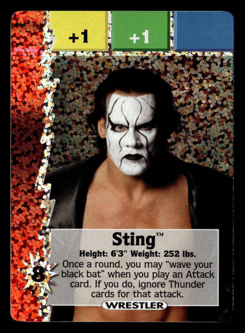2000 Wizards Of The Coast WCW Nitro TCG Sting Sparkle Foil SP ES7913