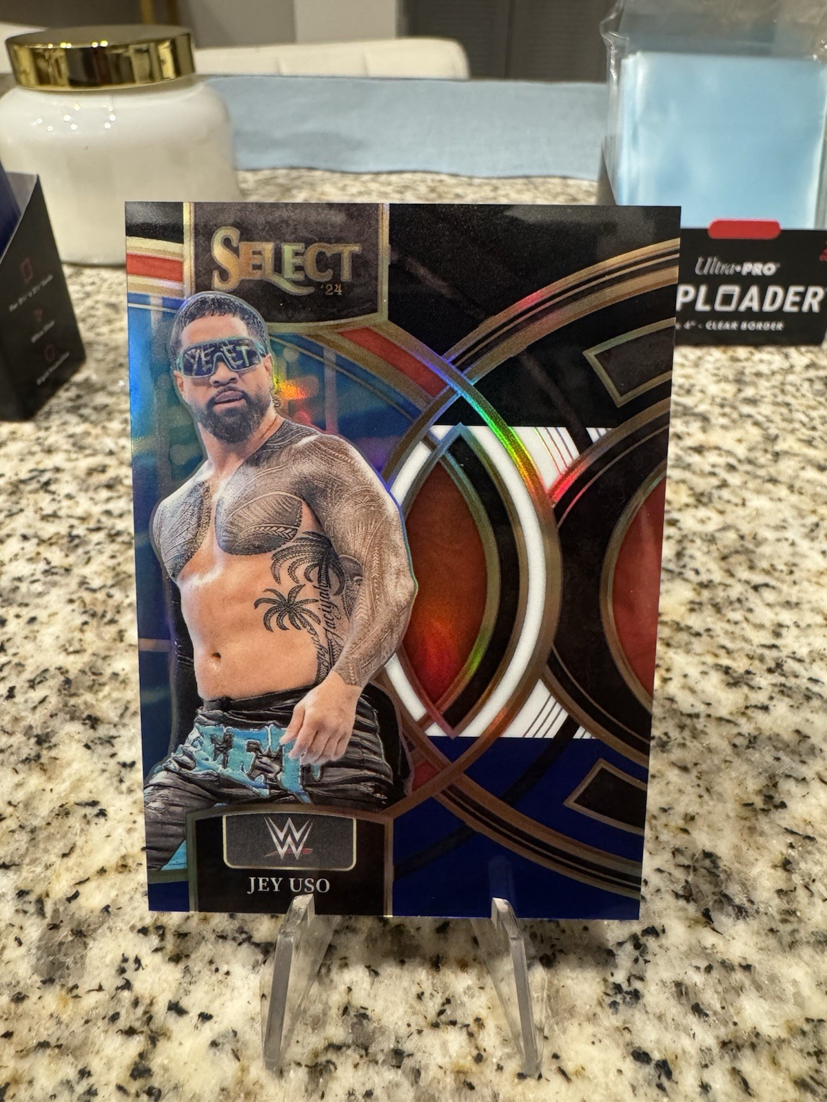 2024 Panini Select WWE – Premier Level Jey Uso #120 Black & Blue Prizm /399