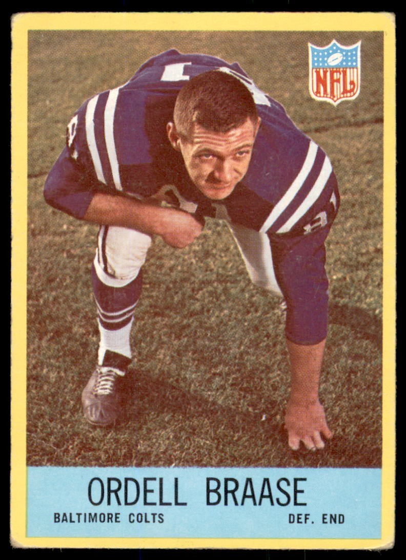 1967 Philadelphia #16 ORDELL BRAASE Baltimore Colts VG-VGEX