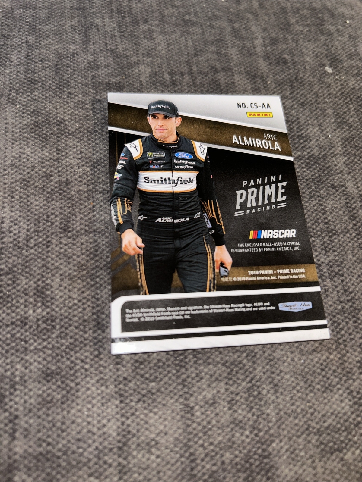 ARIC ALMIROLA 2019 PANINI PRIME CLEAR SILHOUETTES HOLO GOLD 09/25 P4