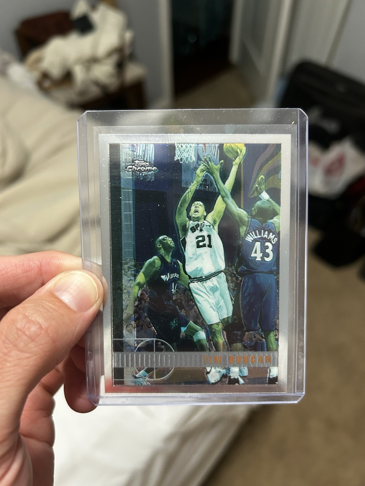1997-98 Tim Duncan RC Topps Chrome NBA Basketball #115 San Antonio Spurs 97-98