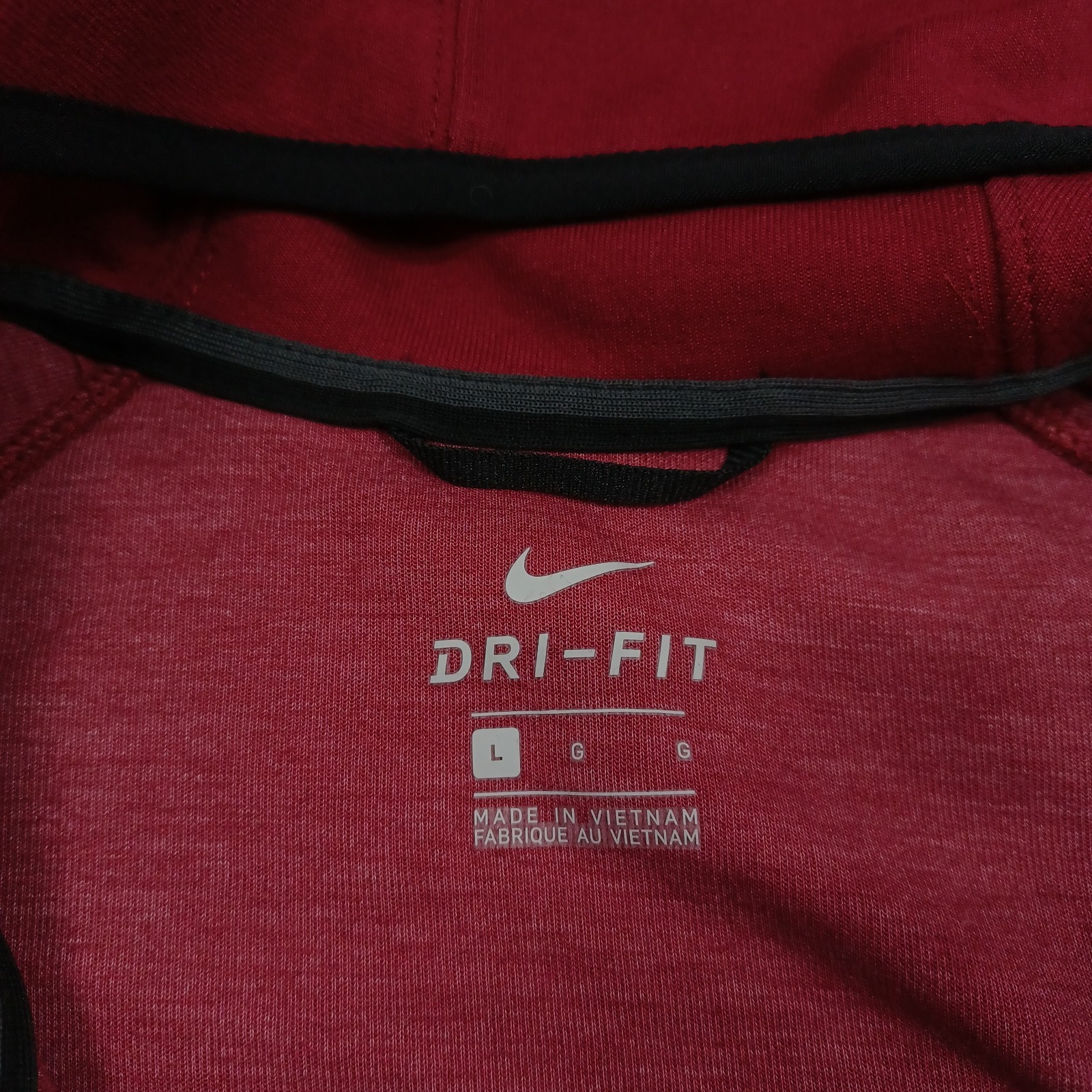 Arkansas Razorbacks Jacket Mens Large Red Nike Hockey Hooded Full Zip