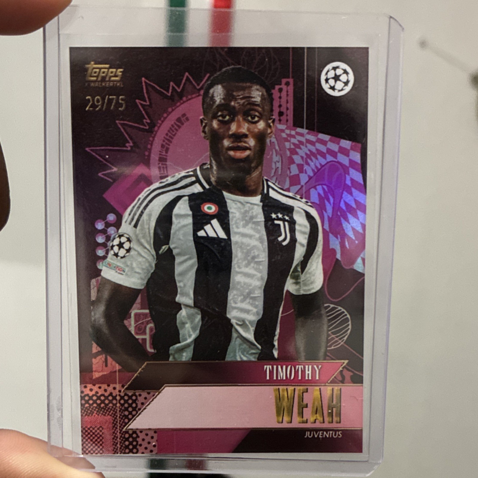 Topps 2024 UEFA Champions League Current Stars Timothy Weah Juventus Serial #29…
