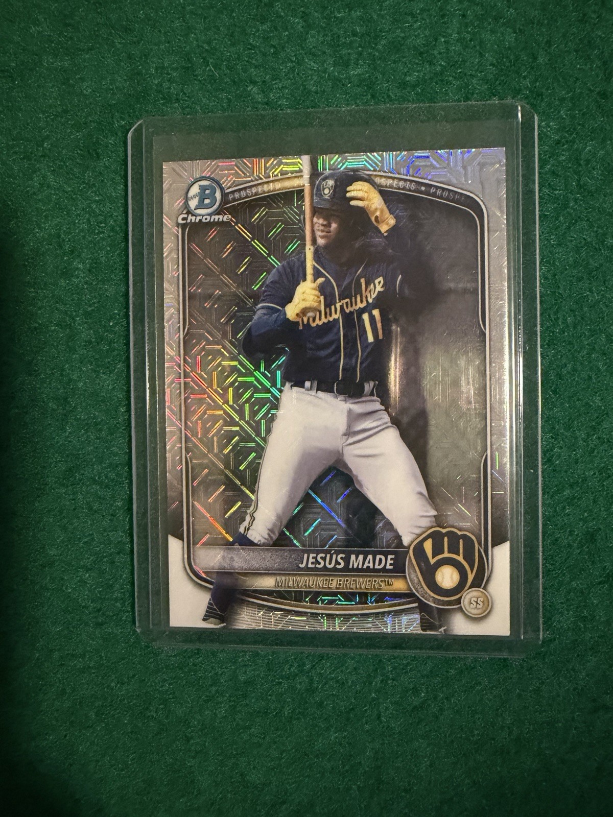 2025 Bowman Draft – Chrome Jesus Made #BDC-196 Mojo Refractor (RC)
