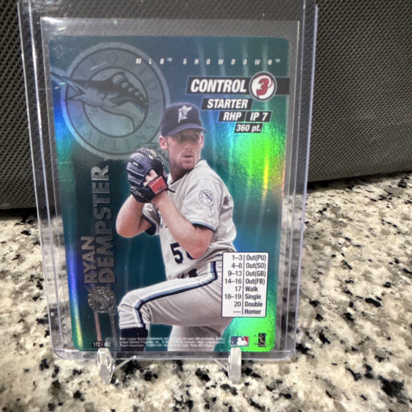 Wizards of the Coast MLB Showdown 2001 Ryan Dempster Marlins #172/242 Hologram