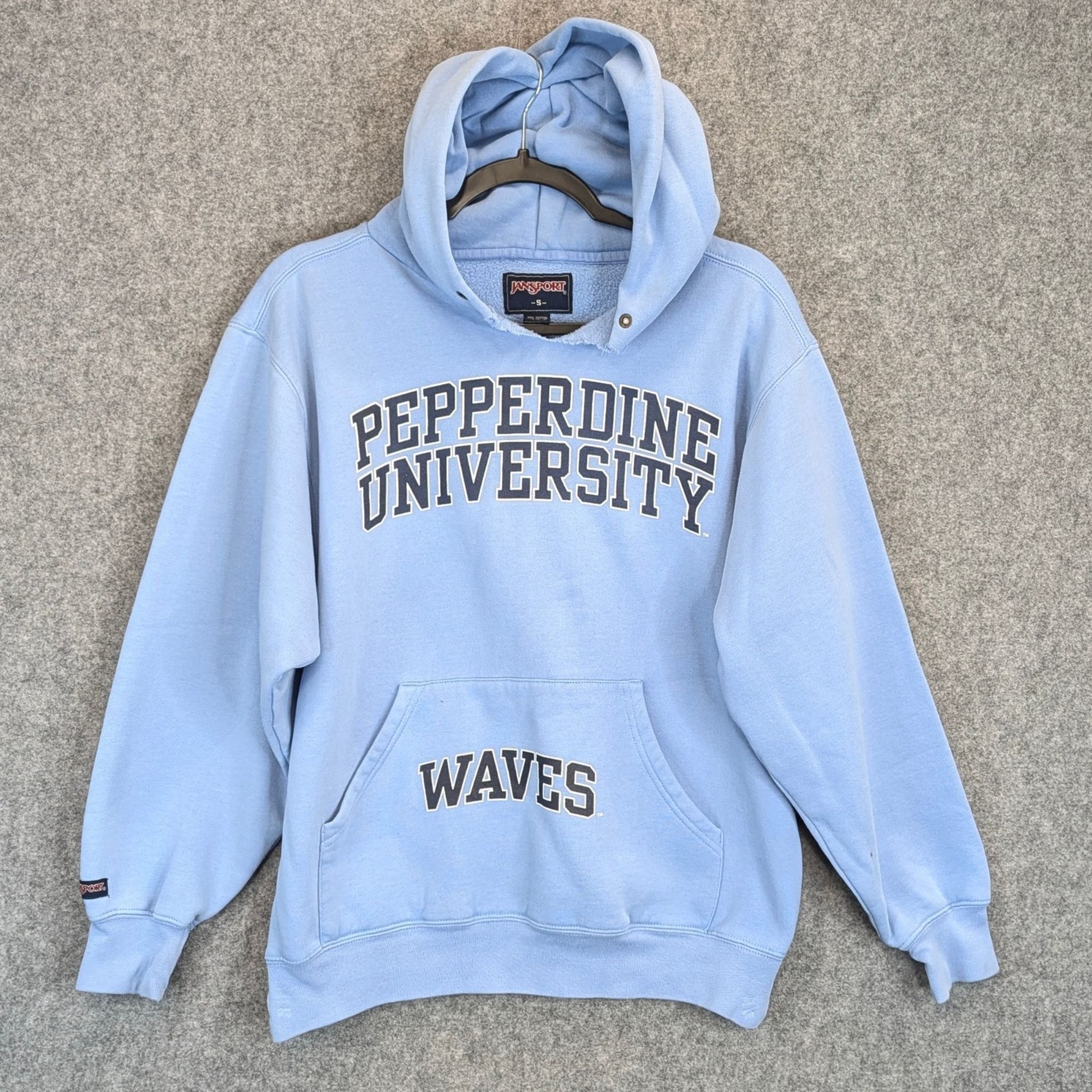 Jansport Pepperdine University Waves Hoodie Light Blue Small Hooded Sweatshirt