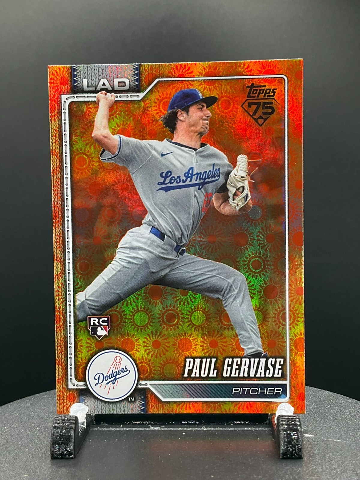 2026 Topps Series 2 Orange “SUN” Holo Foil Parallel #611 Paul Gervase, RC