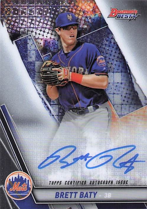 2019 Bowman’s Best Brett Baty Best of 2019 Autographs AU #B19-BB