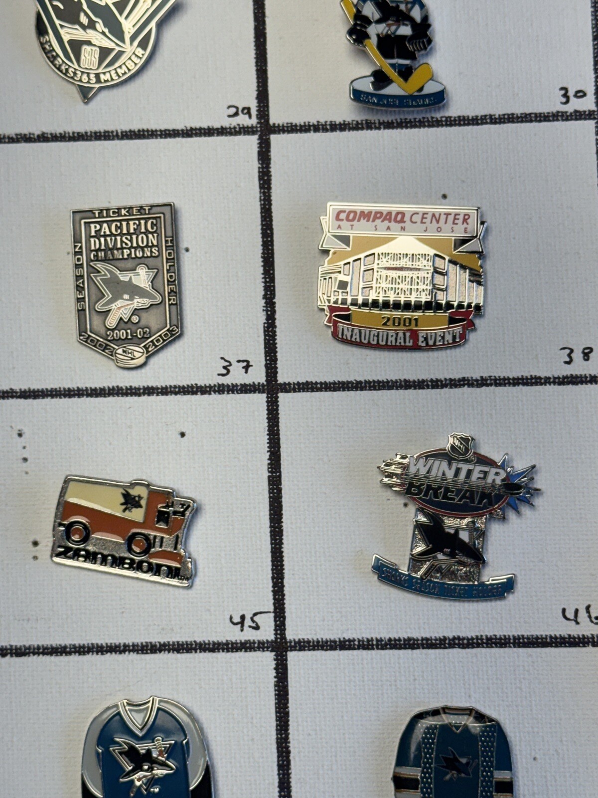 San Jose Sharks NHL Ice Hockey Lapel Pins; You Pick! Volume Discount