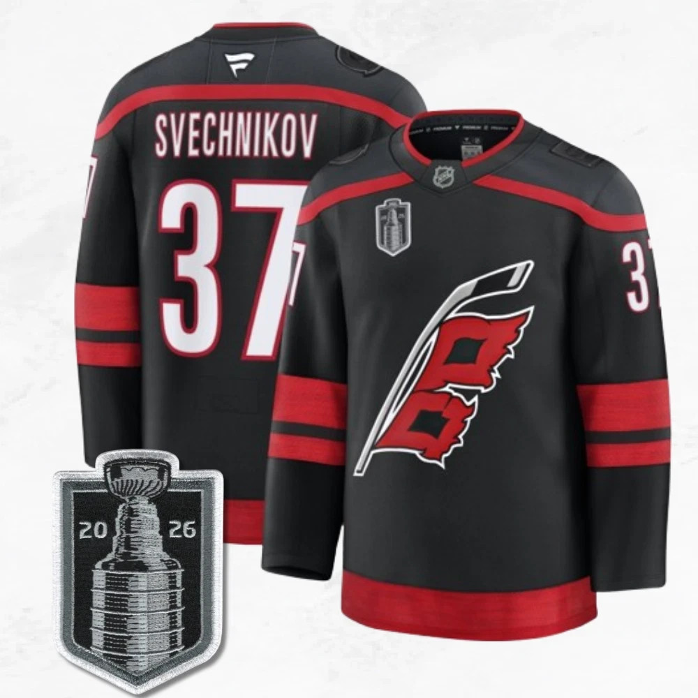 SVECHNIKOV Carolina Hurricanes #37 Black Home Jersey All Sizes New w/tags 2026