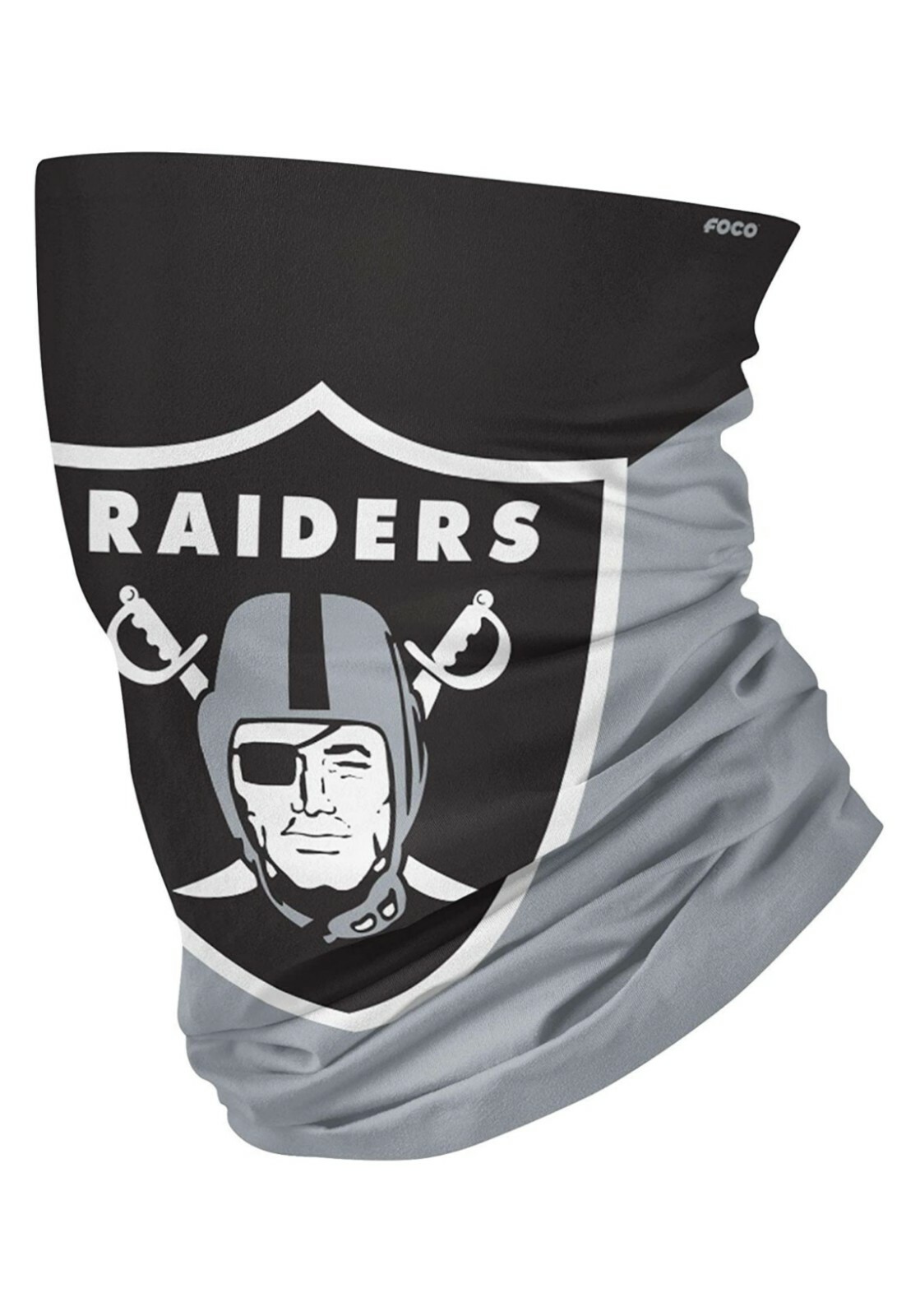 FOCO unisex-adult NFL Las Vegas Raiders Team Logo Neck Gaiter Multi use