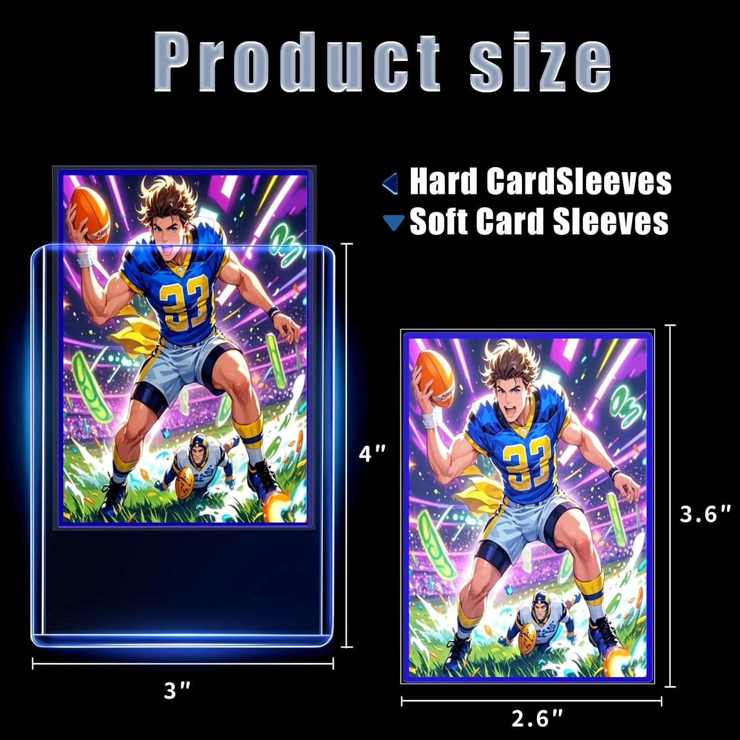 Trading Card Sleeves Hard Plastic Clear Case Holder 200 Baseball Cards Topload!!