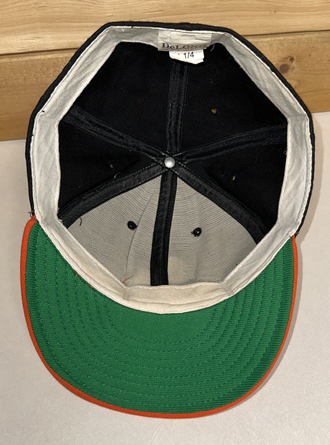 Vintage 90s Oklahoma State Cowboys DeLong Fitted Hat Cap Size 7 1/4 Made In USA