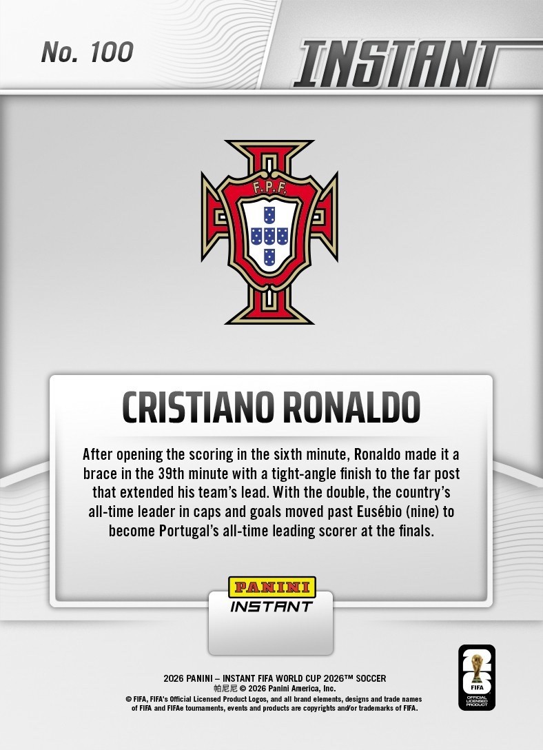 Cristiano Ronaldo 2026 Panini Instant FIFA World Cup #100 Portugal – Presale