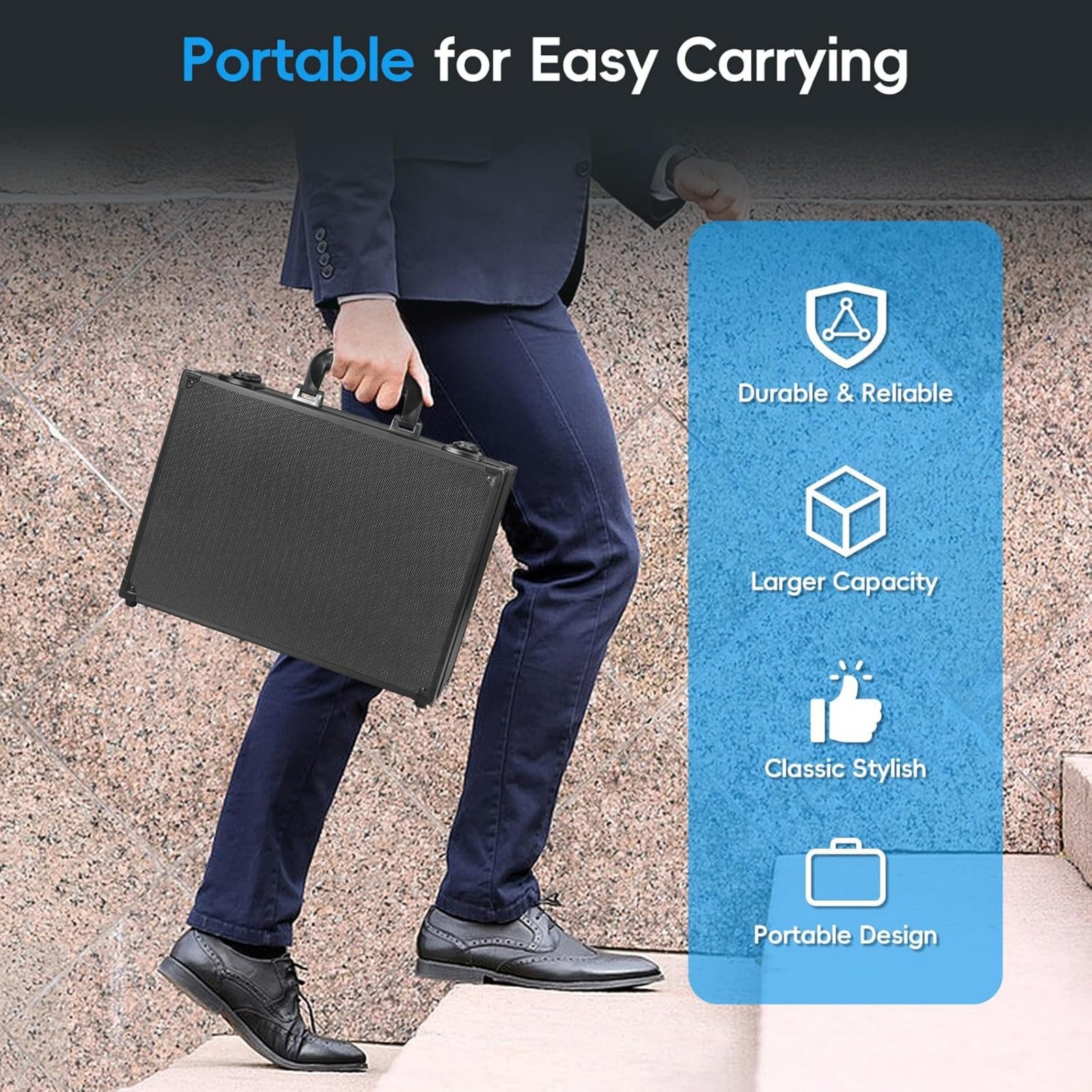 600+ Capacity 3″x4″ 35PT Toploader Box Aluminum Alloy Card Organizer Lockable US