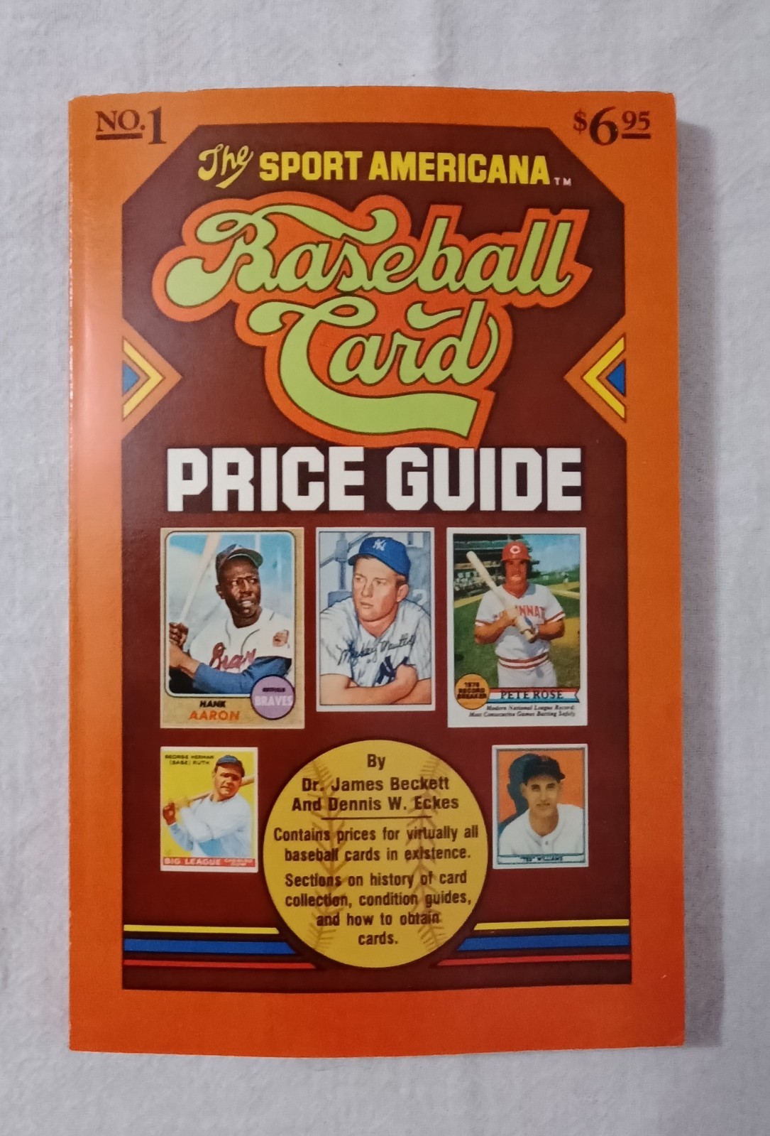 THE SPORT AMERICANA BASEBALL CARD PRICE GUIDE NO 1 PAGES HAVE NEVER BEEN TURNED