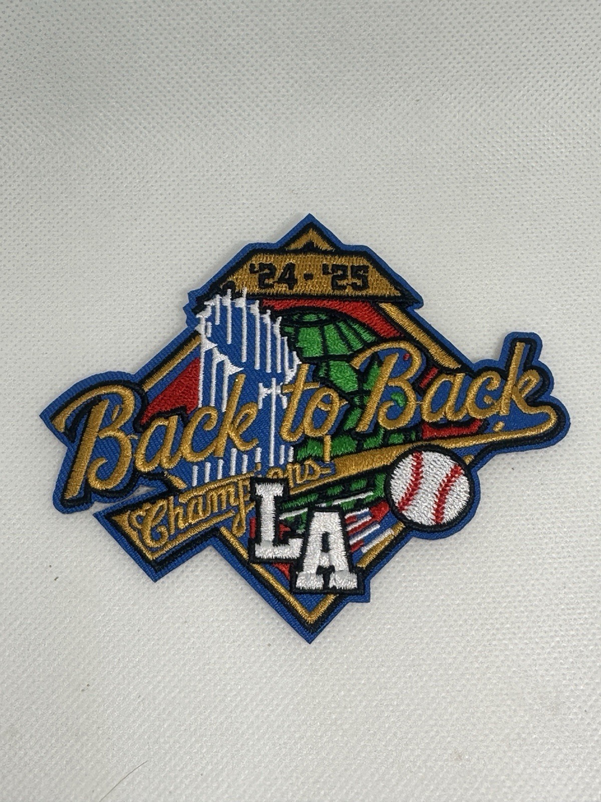 Los Angeles Dodgers 2025 World Series Champions Patch 4.5” X 4” Iron On