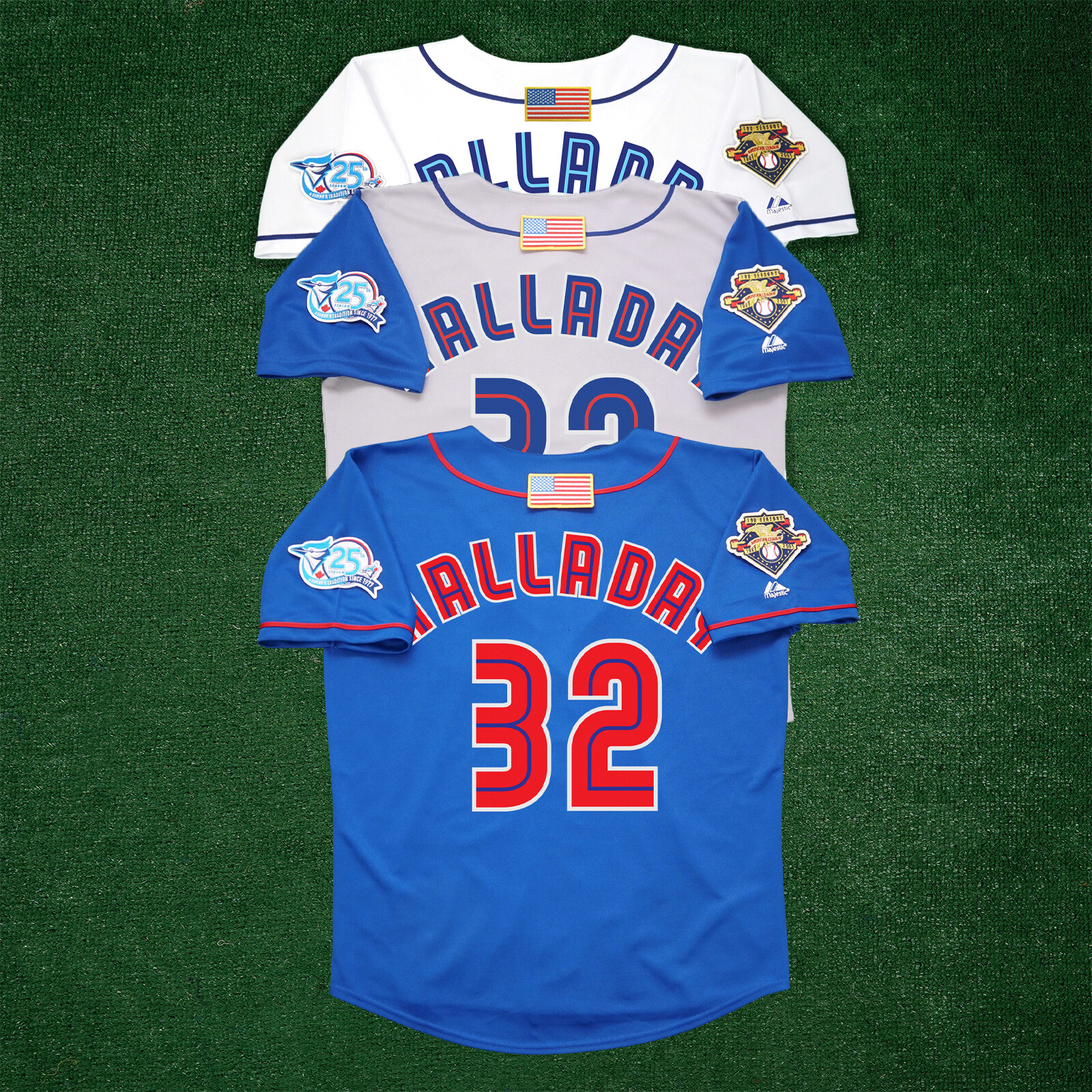 Roy Halladay 2001 Toronto Blue Jays 25th Anniversary Home/Road/Alt Men’s Jersey