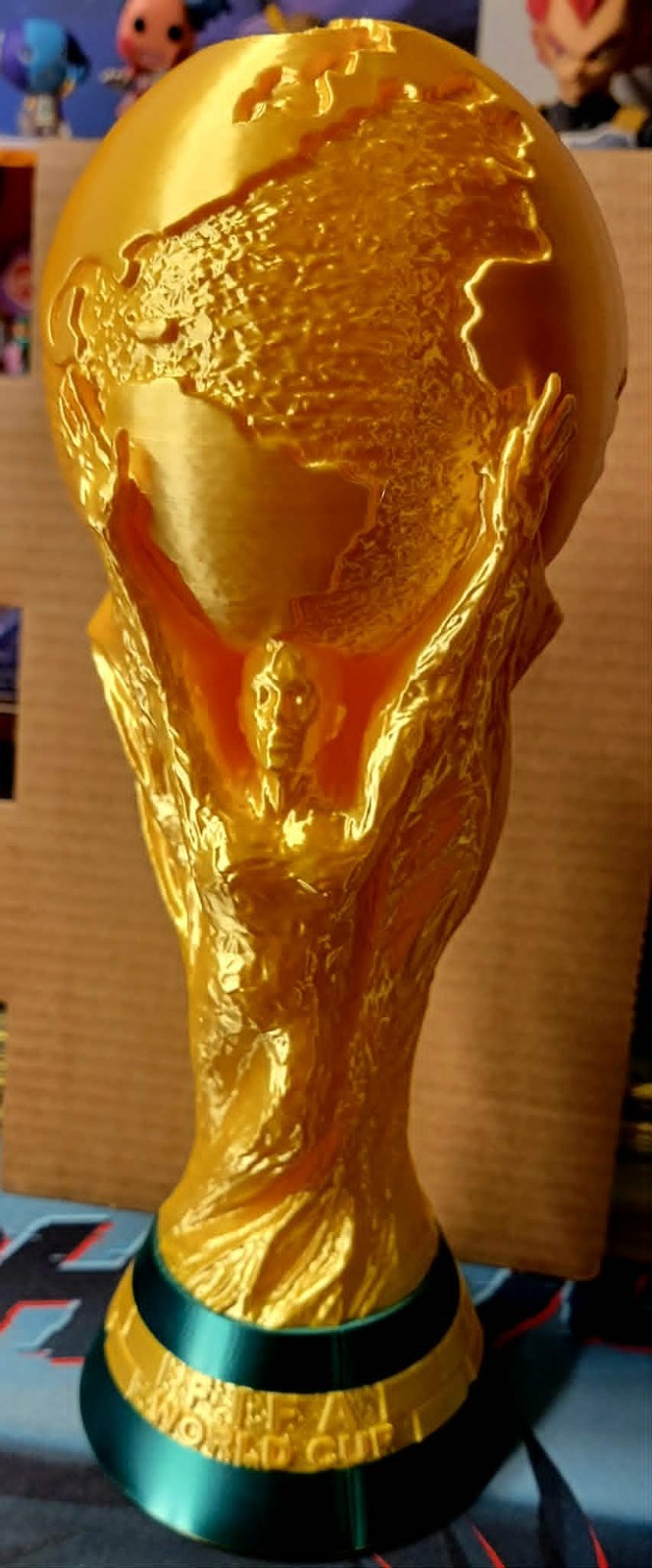 World Cup Trophy Replica Gold Soccer Cup 3D Printed 12.6″