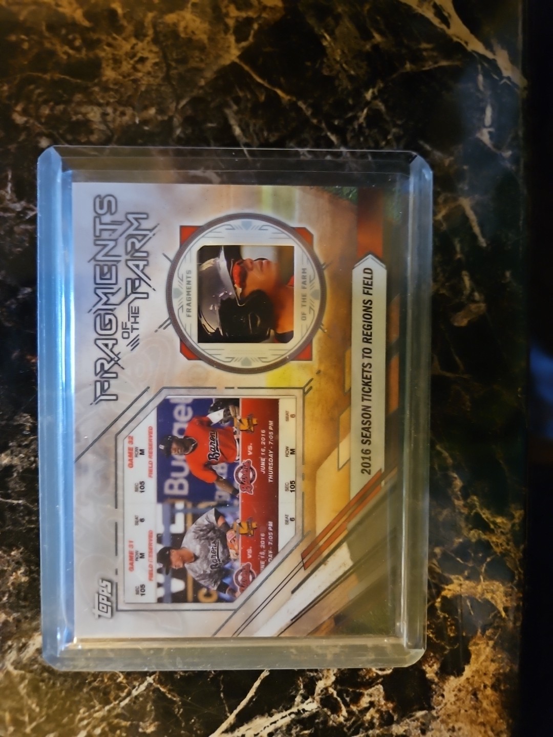 2017 Topps Pro Debut Fragments of The Farm Relics FOTF-BB Birmingham Barons