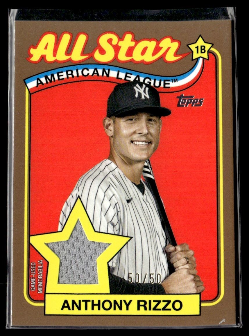 2024 Topps 1989 All Stars Relic Gold Anthony Rizzo 50/50 New York Yankees