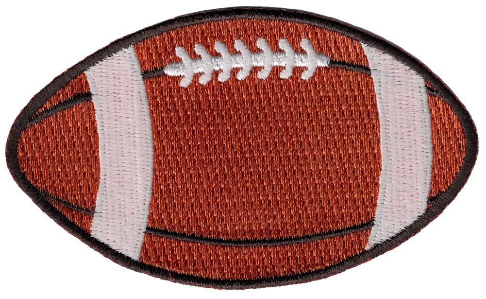 EMBROIDERED FOOTBALL PATCH iron-on SPORTS TEAM UNIFORM EMBLEM QUARTERBACK BALL