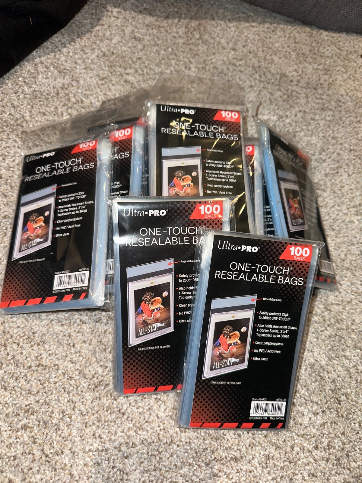 13-Ultra Pro One-Touch Resealable Bags Packs of 100 for One-Touch Holders