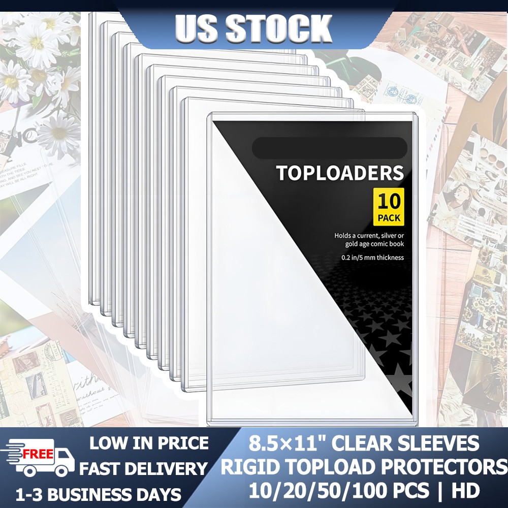 Clear Rigid Art Print Case 8.5×11″ Top-Load Durable & Sturdy Free Ship US Stock