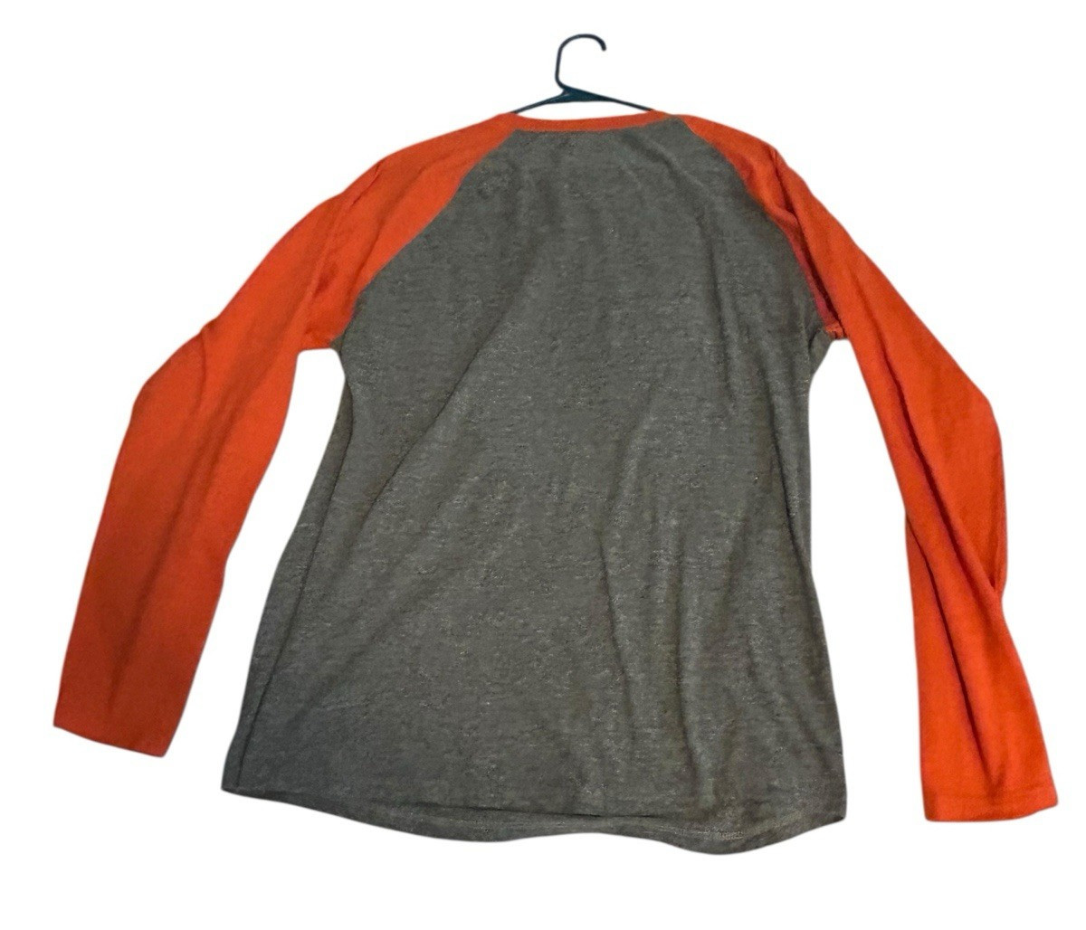 Pro Line Miami Dolphins Raglan Style Men L Teal Orange Cotton Polyester & Rayon