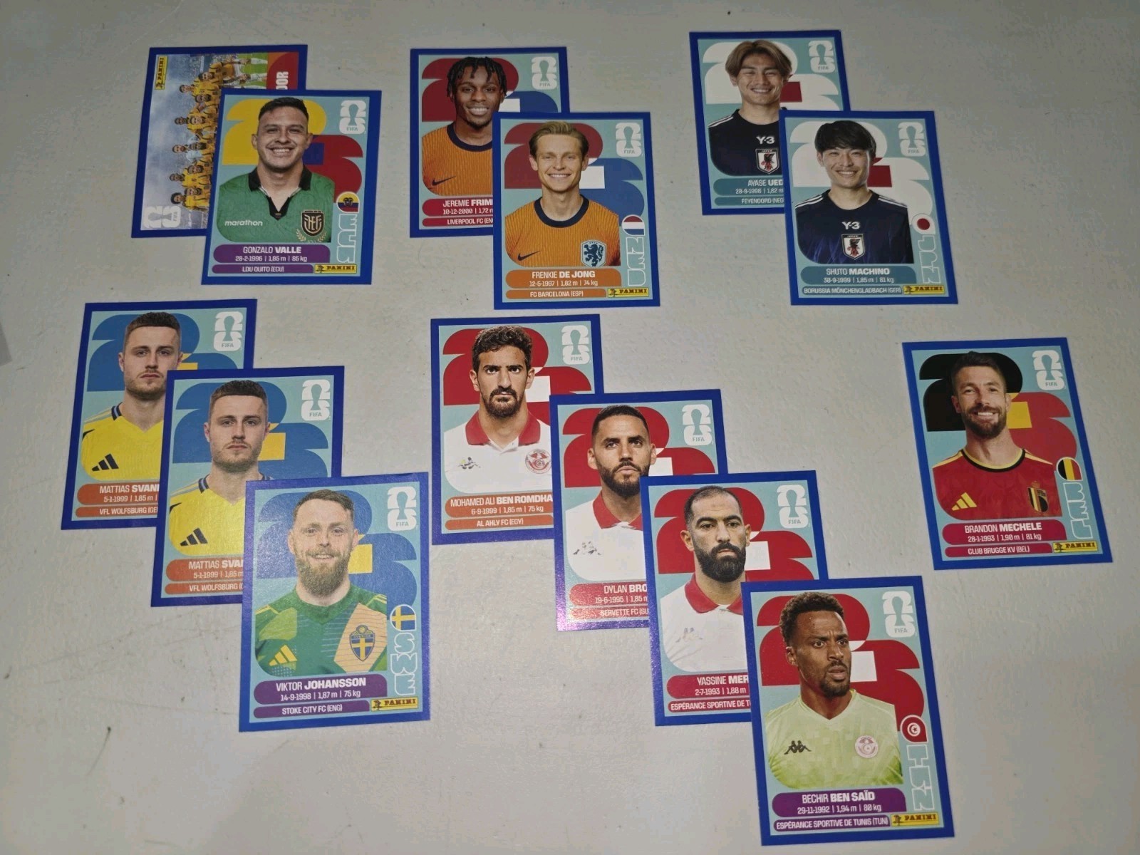 Panini 2026 World Cup Sticker Blue Border – Lot of 110