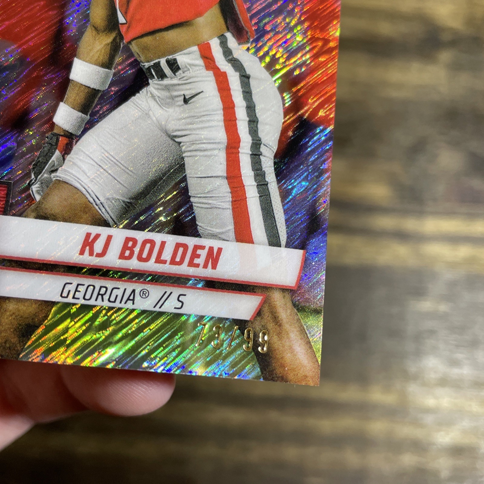 2024 Bowman U Chrome KJ Bolden Green Shimmer Refractor /99 #115 – Georgia