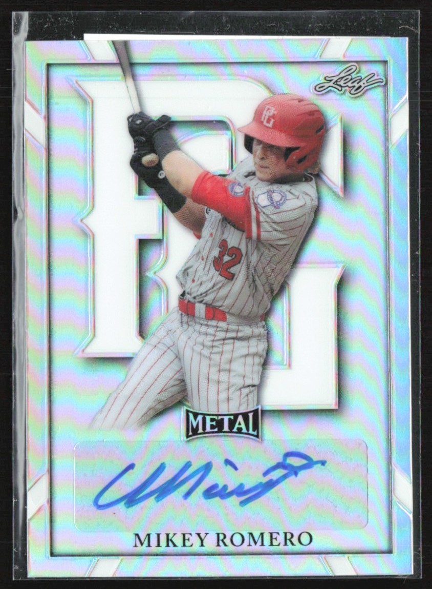 Mikey Romero 2021 Leaf Perfect Game All-American Silver Proof Auto 1/1 #BA-MR1