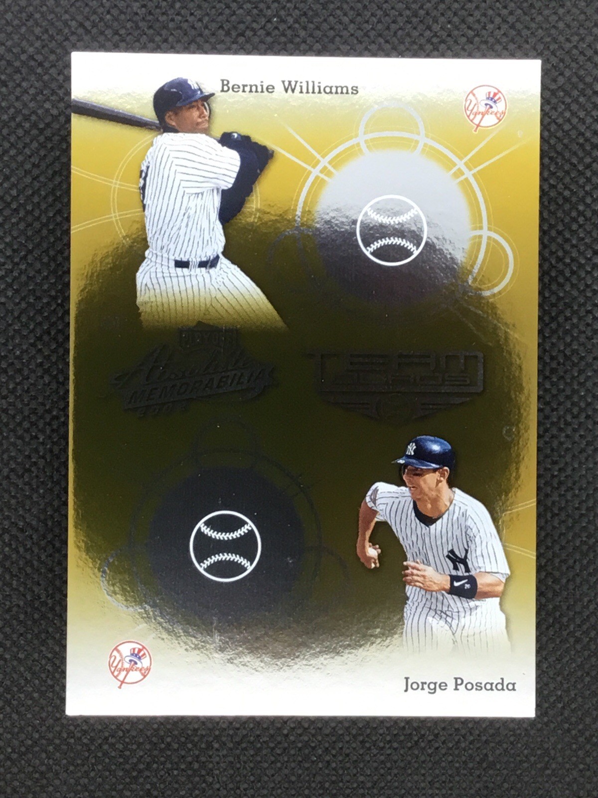 2002 Absolute Team Quads Gold #TQ16 A.Soriano, A.Pettitte, B.Williams, J.Posada