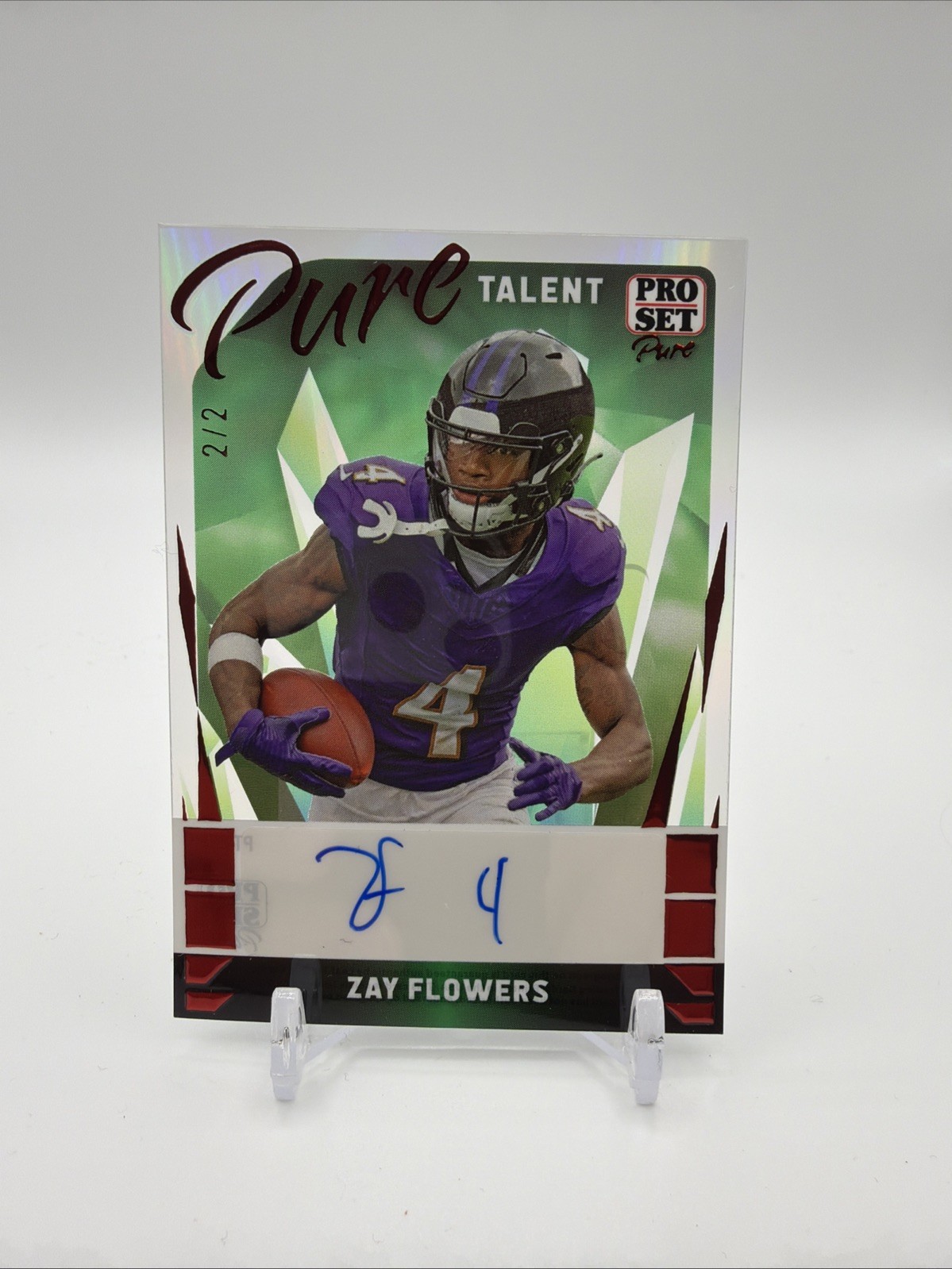 ZAY FLOWERS 2023 Leaf Pro Set Pure Pure Talent Autograph 1/2 Ravens AUTO