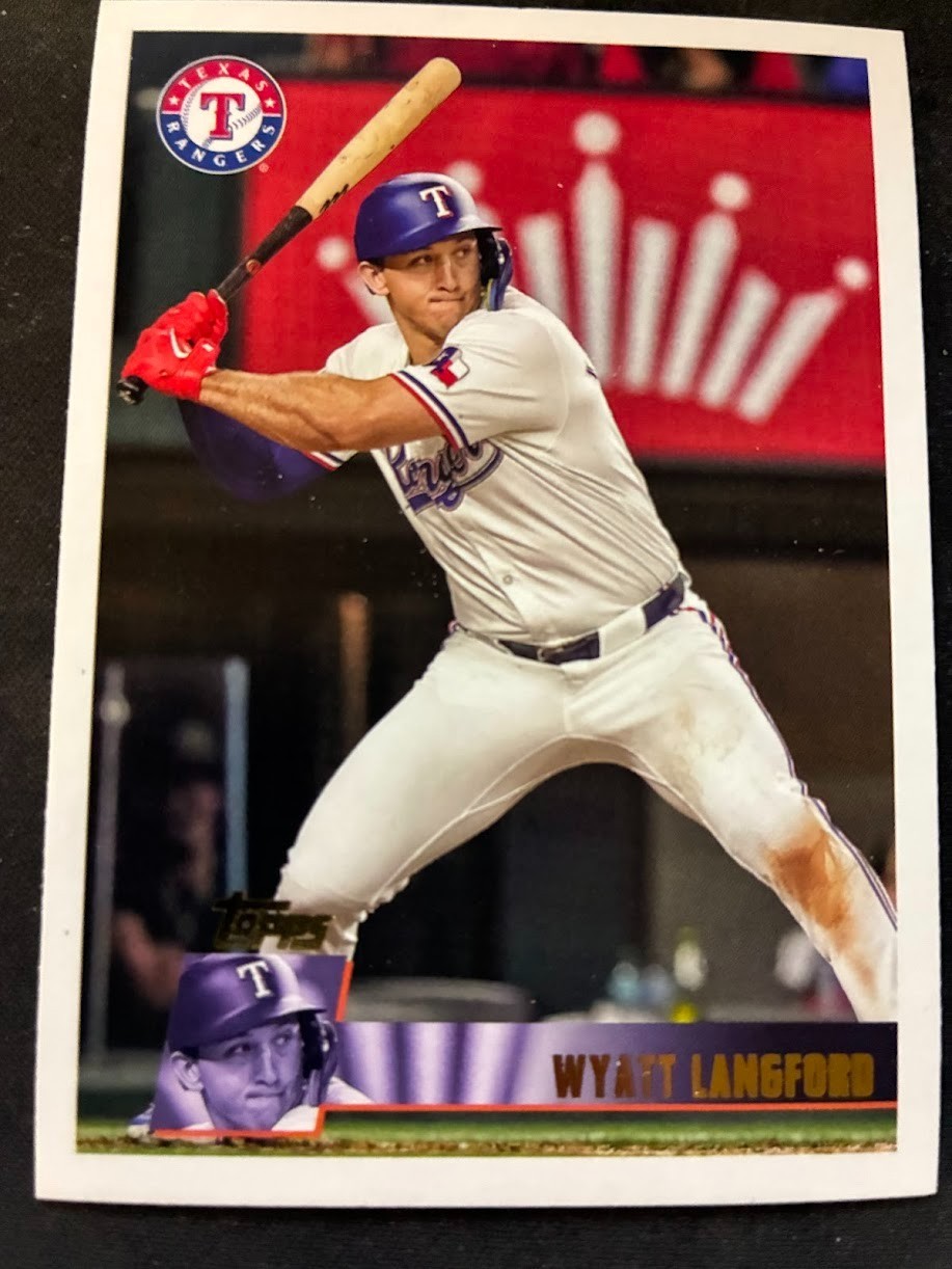 2025 Topps Archives 109 Wyatt Langford, Texas Rangers