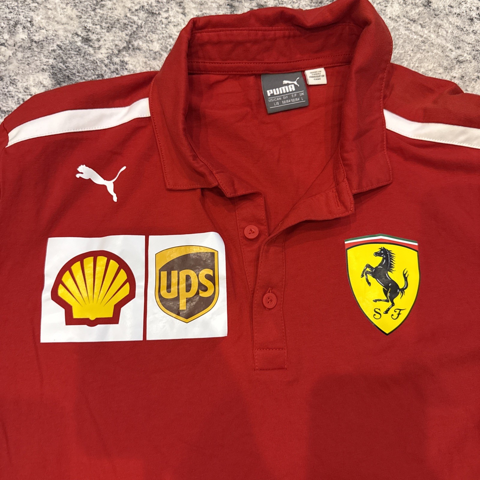 Puma Ferrari Racing Polo Shirt – Mens Size Large – Scuderia Ferrari