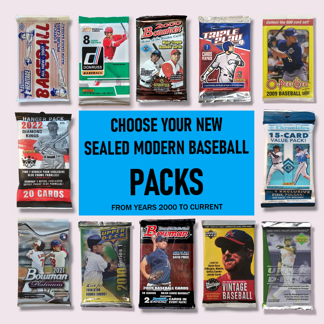 New Sealed Baseball Card Packs 2000-2023 Fleer, UD, Score You Pick + Bonus HOF