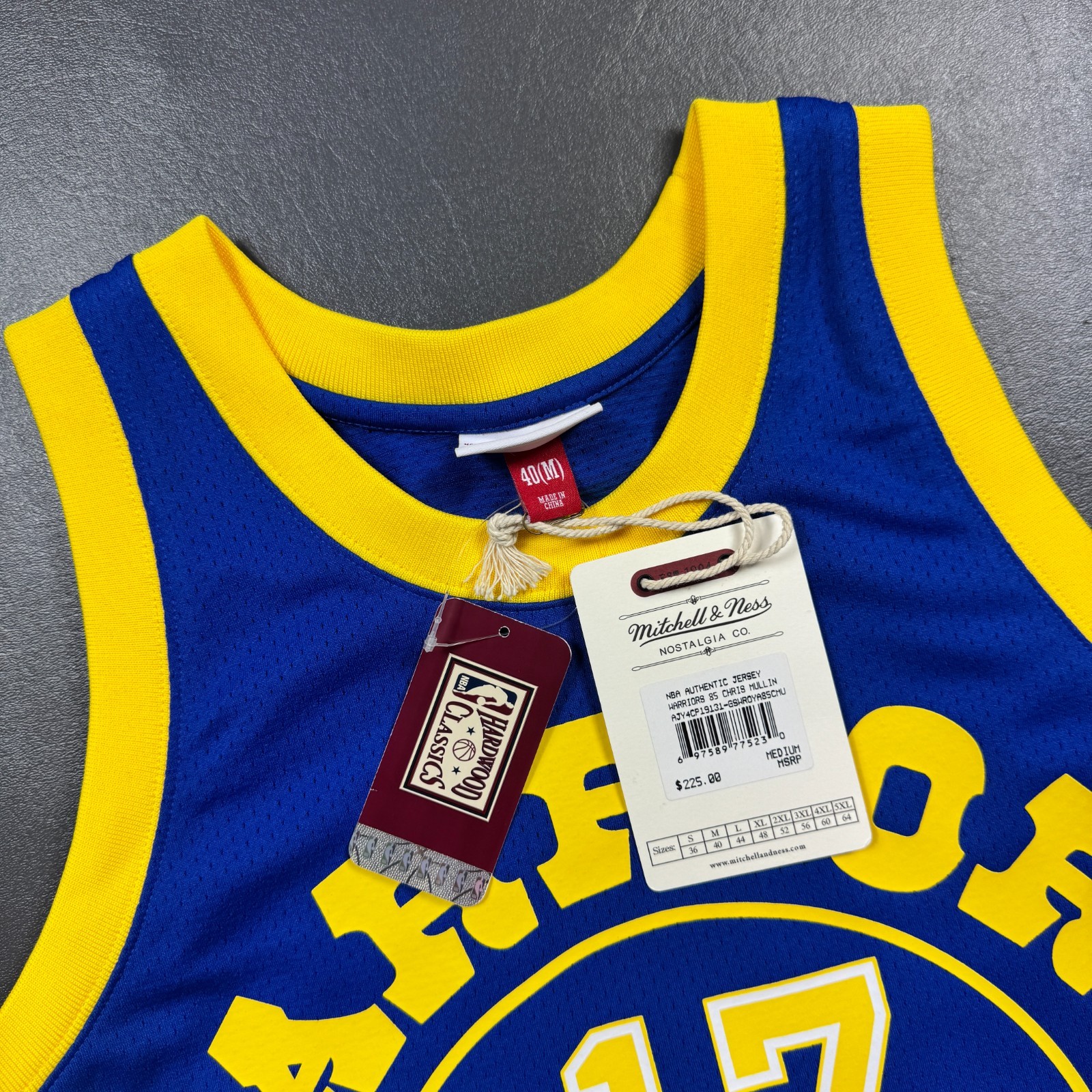 100% Authentic Chris Mullin Mitchell & Ness 85 86 Warriors Jersey Size 40 M Mens