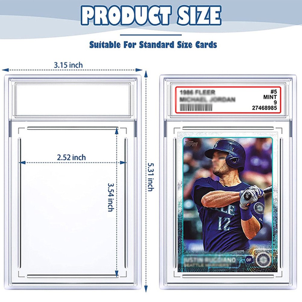 Empty Graded Card Holder PSA Style Slab for Trading Sports Cards Protector Case