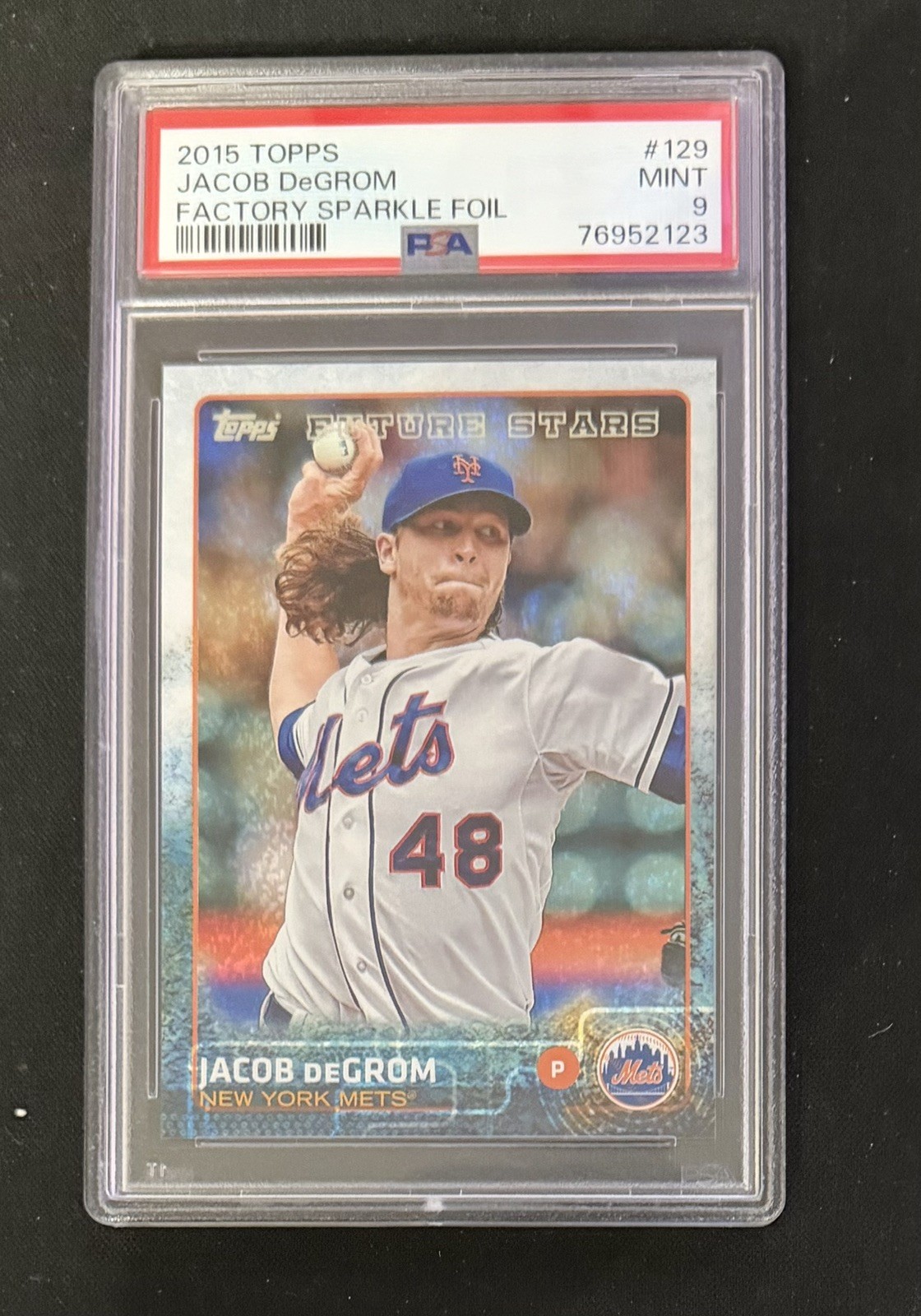 2015 Topps Jacob DeGrom Factory Sparkle Foil PSA 9