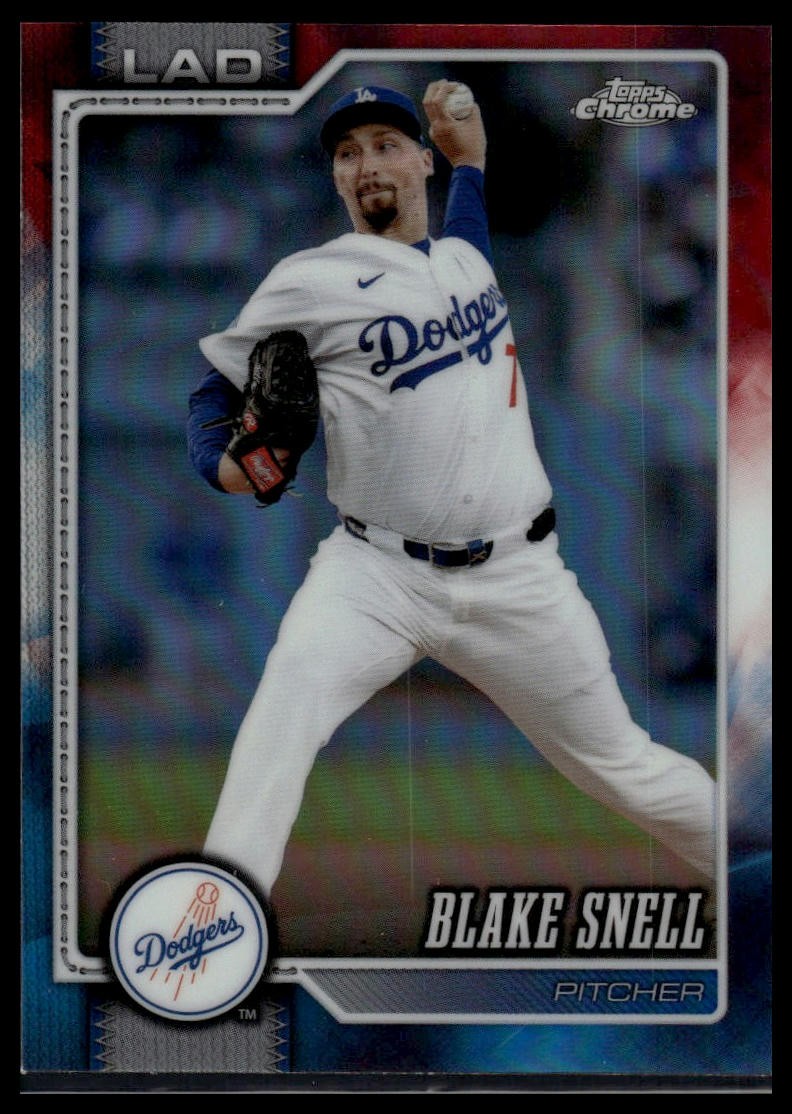 2026 Topps Chrome Blake Snell Red White Blue Refractor #278 Dodgers