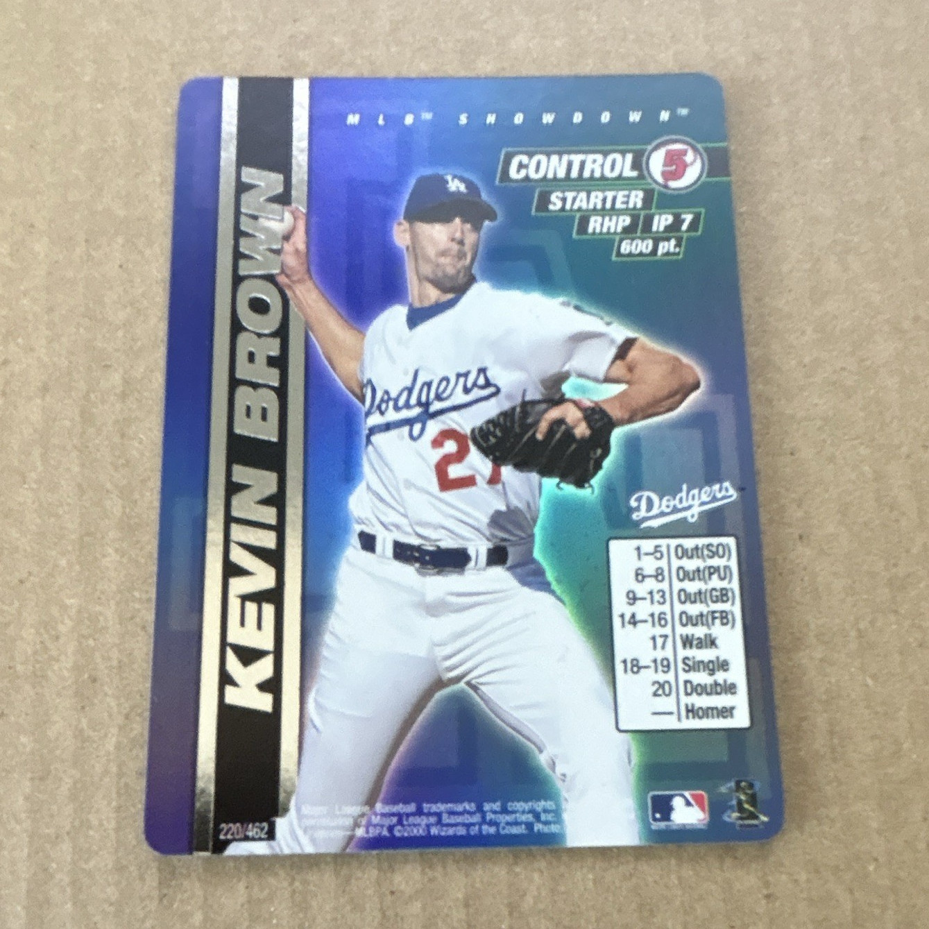 Wizards of the Coast MLB Showdown 2000 Foil Starter #220 Kevin Brown Dodgers