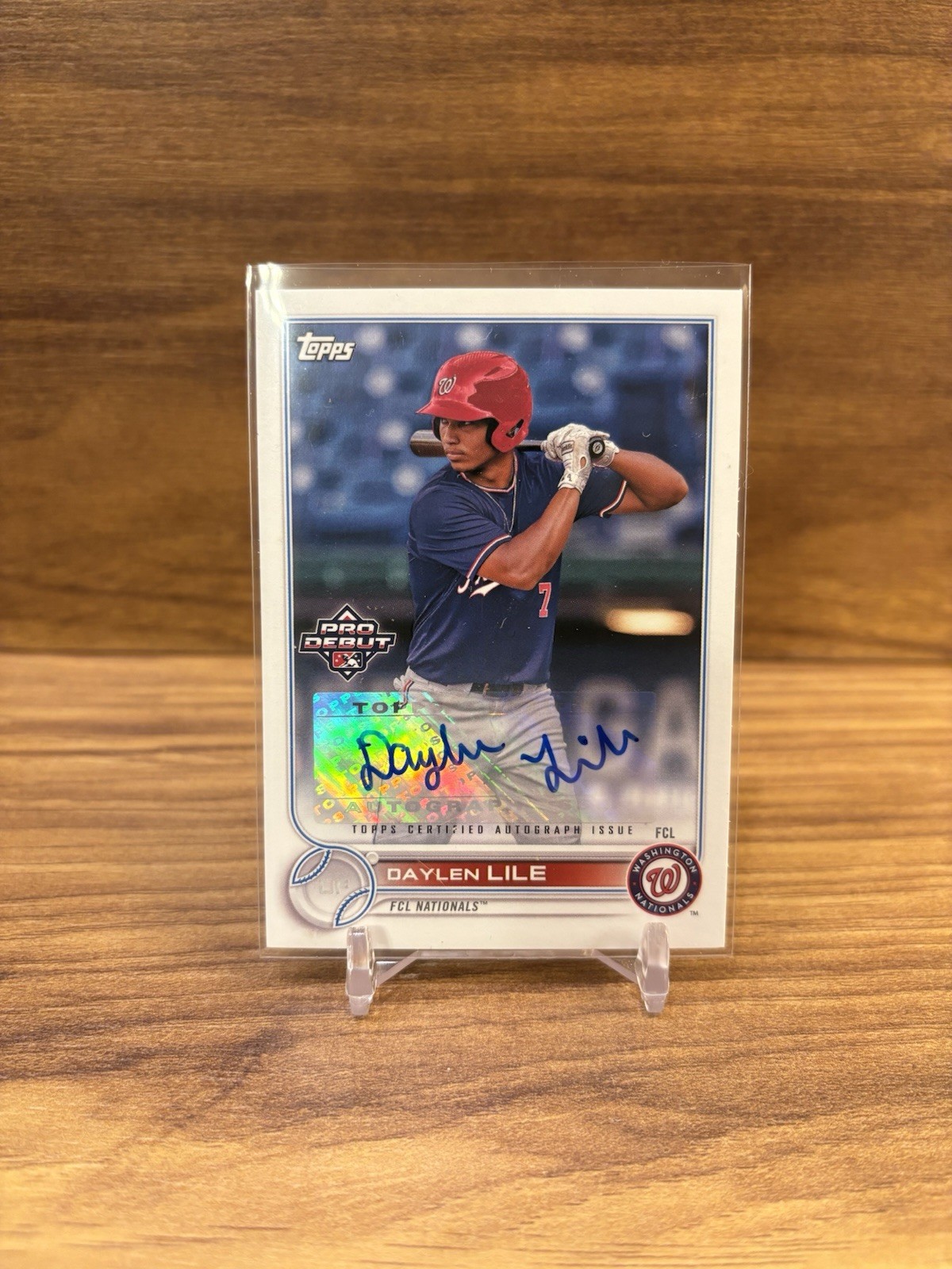 Topps Pro Debut 2022 Daylen Lile Auto RC #PD-118 – Washington Nationals