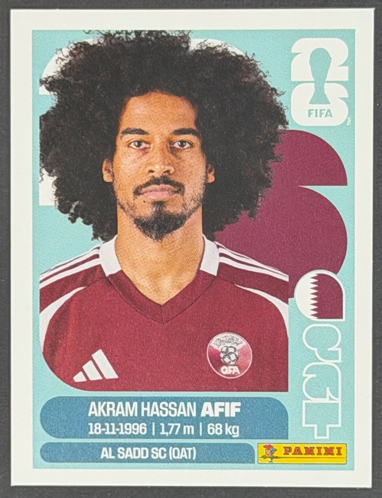 Akram Hassan Afif – Panini FIFA World Cup 2026 Sticker QAT18 Qatar